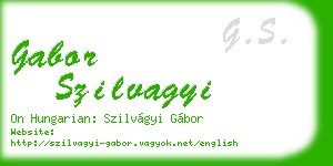 gabor szilvagyi business card